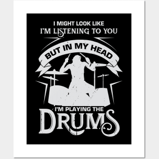 Funny Drum Drumming Drummer Percussionist Gift Posters and Art